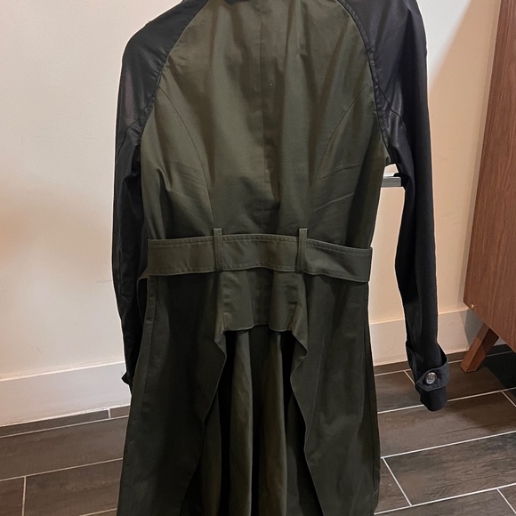 Used Altuzarra Olive/Black Belted Trench Coat XS - Picture 3 of 6